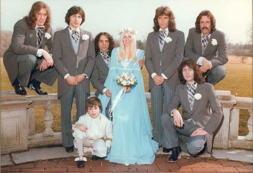Fotografía de la boda de Ronnie James Dio y Wendy.