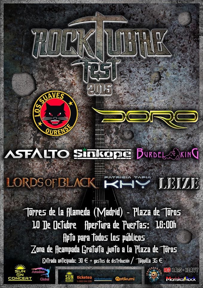 Se acerca el Rocktubre Fest, con Los Suaves, Doro, Leize y muchas más bandas en el cartel