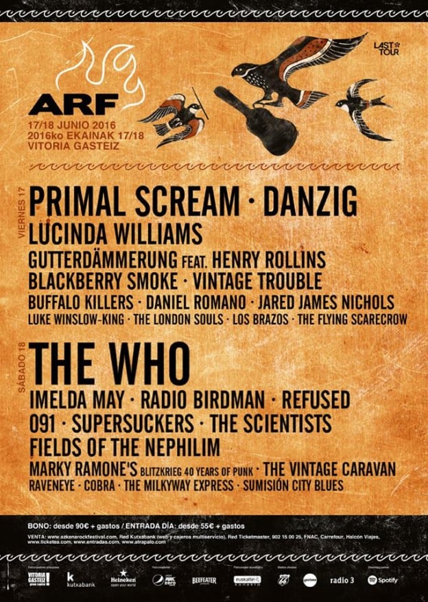 Azkena Rock presenta su cartel por días, las entradas de día y el ...