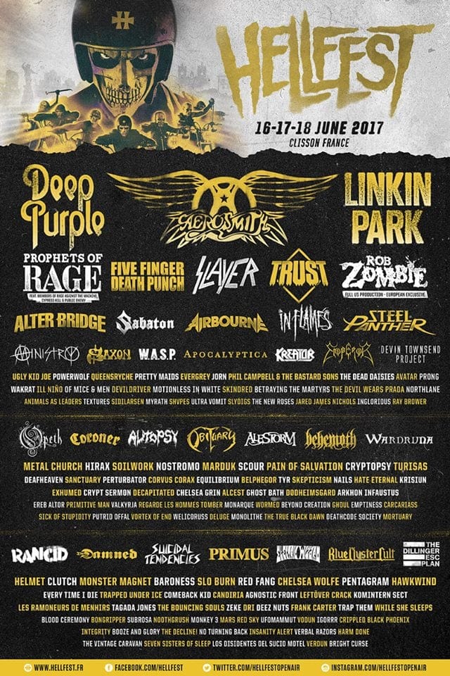 Hellfest: Fechas de su próxima edición y actuaciones completas de este año (Behemoth, In Flames, Prophets of Rage, Steel Panther, Kreator...)