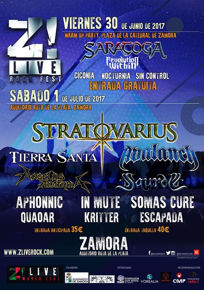 Horarios de las actuaciones del próximo Z! Live Rock Fest