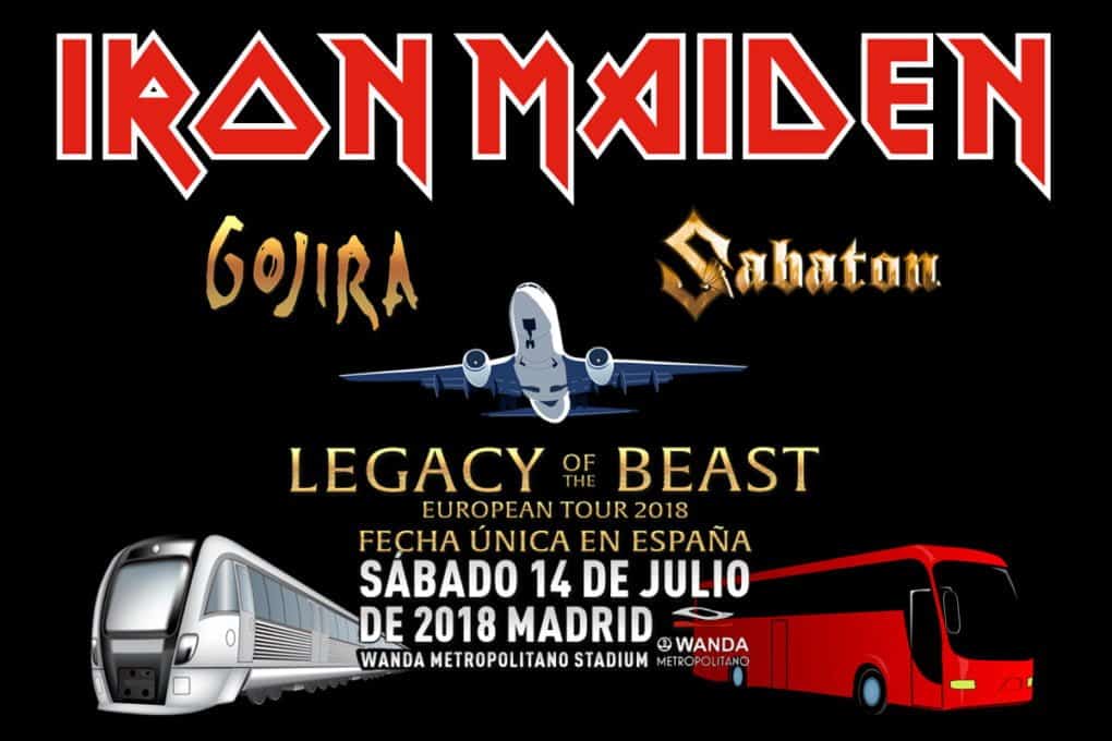 Buses Iron Maiden Madrid 2018 Viajes organizados Iron Maiden Madrid 2018