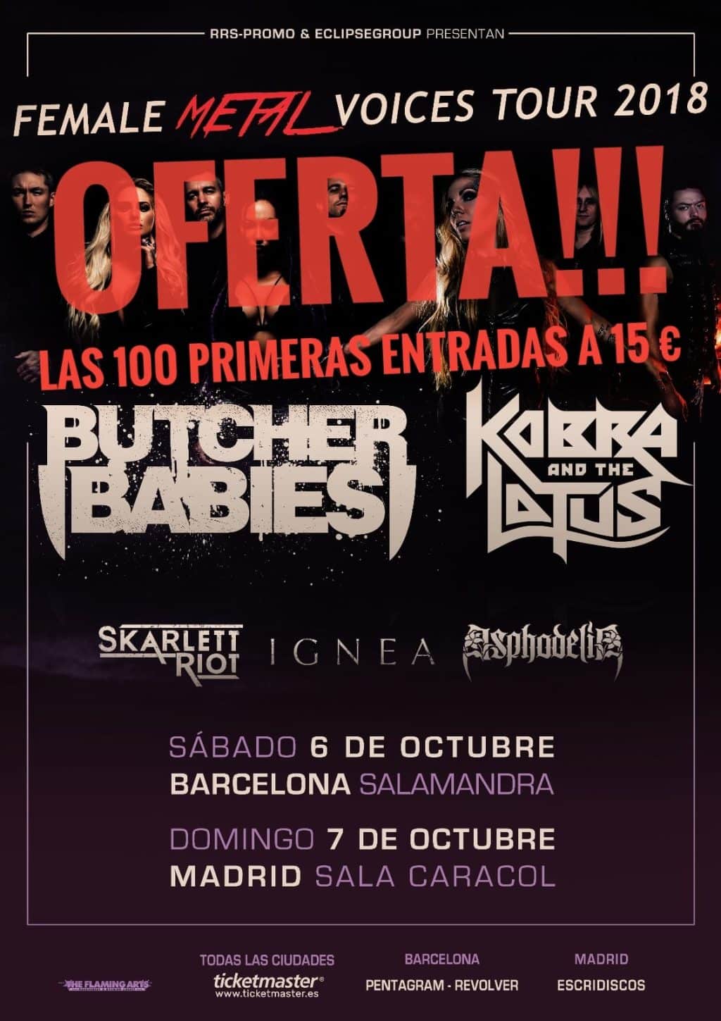 Butcher Babies Kobra And The Lotus España 2018