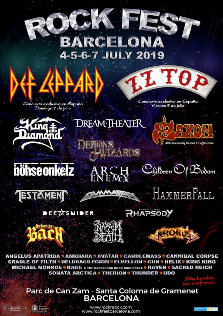 Rock Fest Barcelona saxon gamma ray confirmaciones