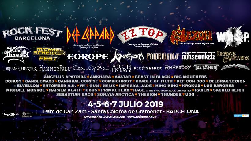 cartel Rock Fest Barcelona 2019 horizontal