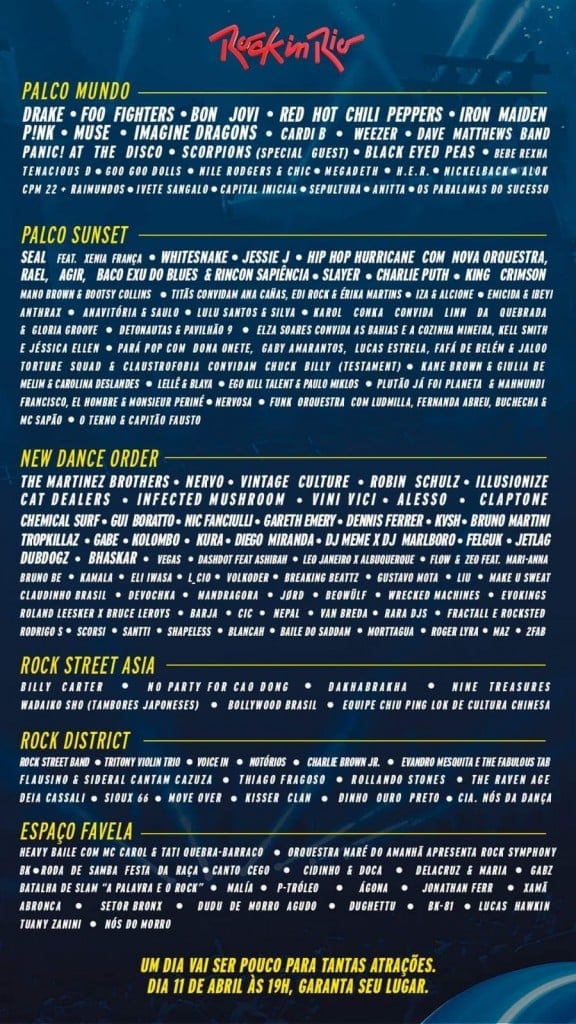 cartel Rock In Rio 2019