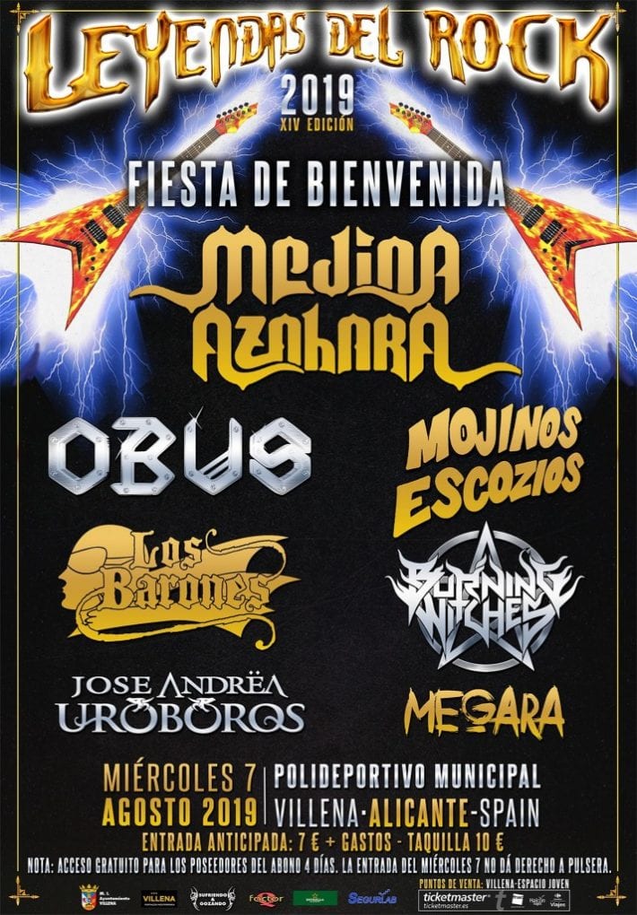 Fiesta bienvenida Leyendas del Rock 2019