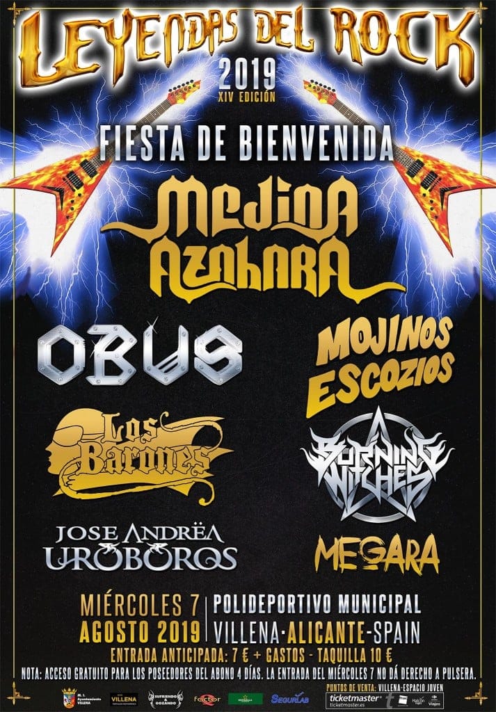 Fiesta bienvenida Leyendas del Rock 2019