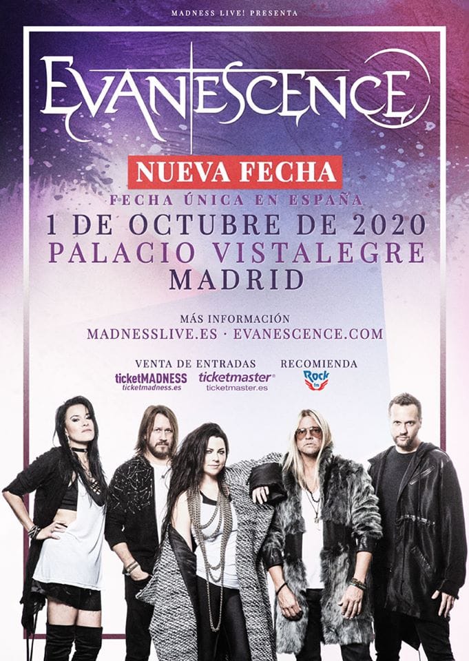 Evanescence Madrid octubre 2020