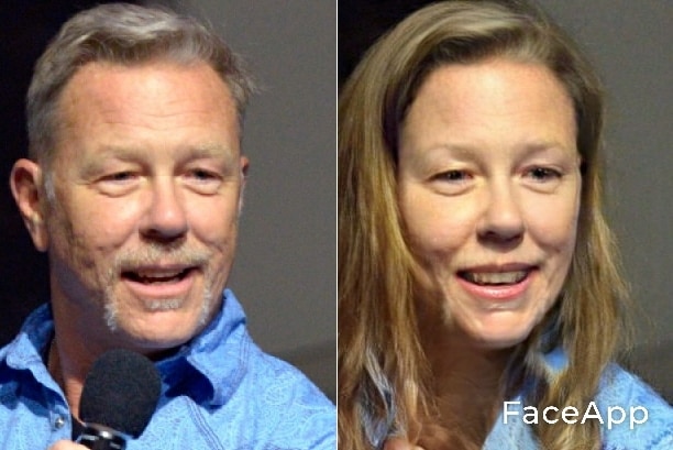 James Hetfield FaceApp