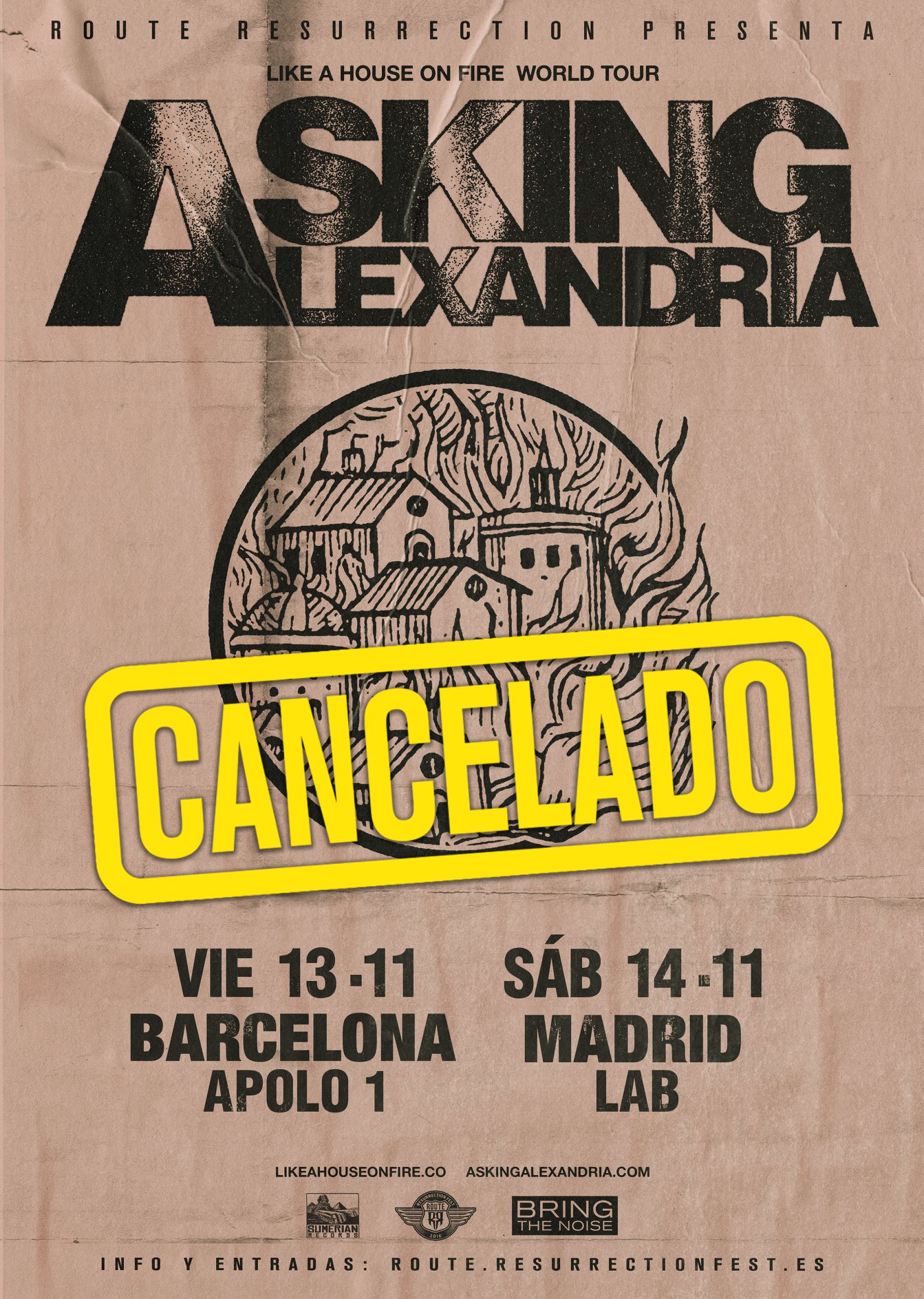 Asking Alexandria cancelado