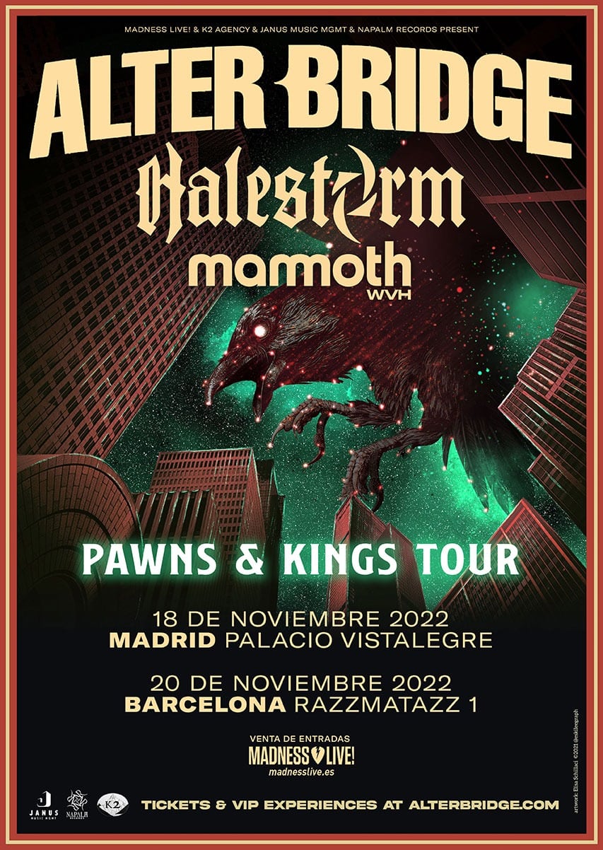 Alter Bridge Pawns & Kings Tour Setlist 